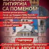 Plakat Zaupokojena Liturgija Pedja Ristic