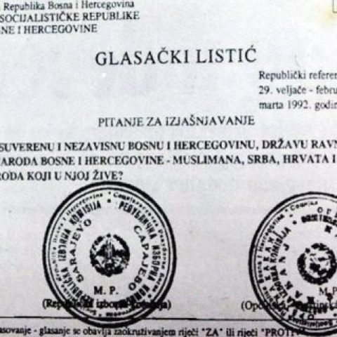 Referendum U Bih Glasacki Listic