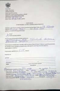 Feb 2020 Polijica Pretresla Vozilo Vladike Joanikija 1
