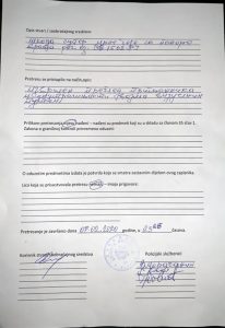 Feb 2020 Polijica Pretresla Vozilo Vladike Joanikija 2