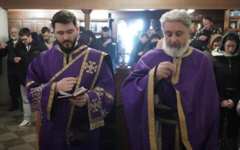 Liturgija Pređeosvećenih Darova u hramu pod Goricom