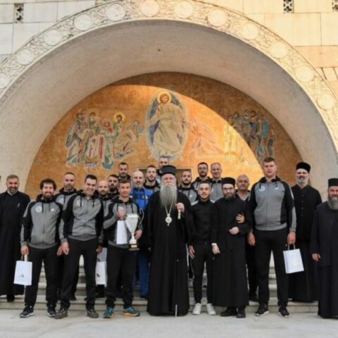 Митрополит Јоаникије примио фудбалску екипу Спортског братства “Саборни храм Христовог Васкрсења”