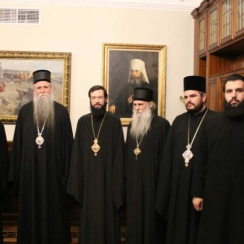 Сусрет Митрополита Јоаникија и Епископа Јована са Митрополитом волоколамским Антонијем