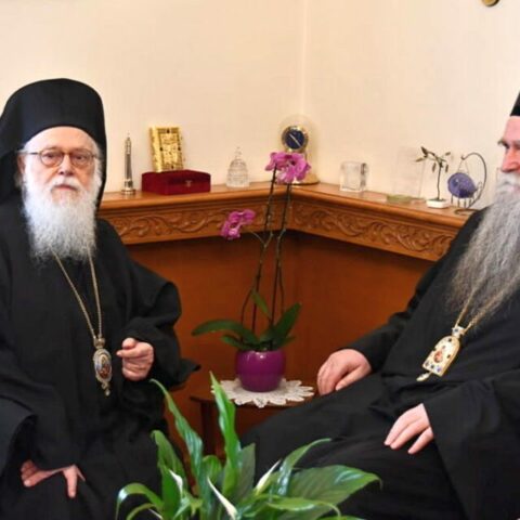Митрополит Јоаникије у посјети Архиепископу тиранском Анастасију