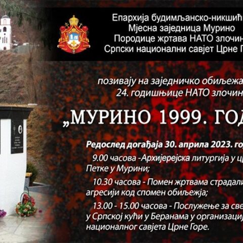 Apr 2023 Najava Za Obiljezavanje Nato Bombardovanja U Murinu