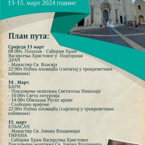 Поклоњење моштима Светог Николаја Мирликијског