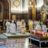 Заупокојена Литургија и опело Епископу Антонију у Саборном храму Христа Спаситеља у Москви