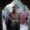 Вечерња служба са изношењем плаштанице у храму под Горицом