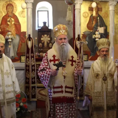 Прослава Светог краља Владислава у манастиру Милешеви