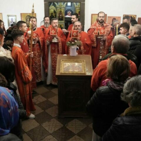 Литургијски прослављен празник Светог Јоаникија Девичког и Светог Уроша Нејаког у подгоричком Храму Светог Ђорђа под Горицом