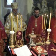 Материце у храму под Горицом; богослужио Владика Кирило