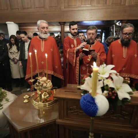 Вечерња служба са литијом у Храму под Горицом