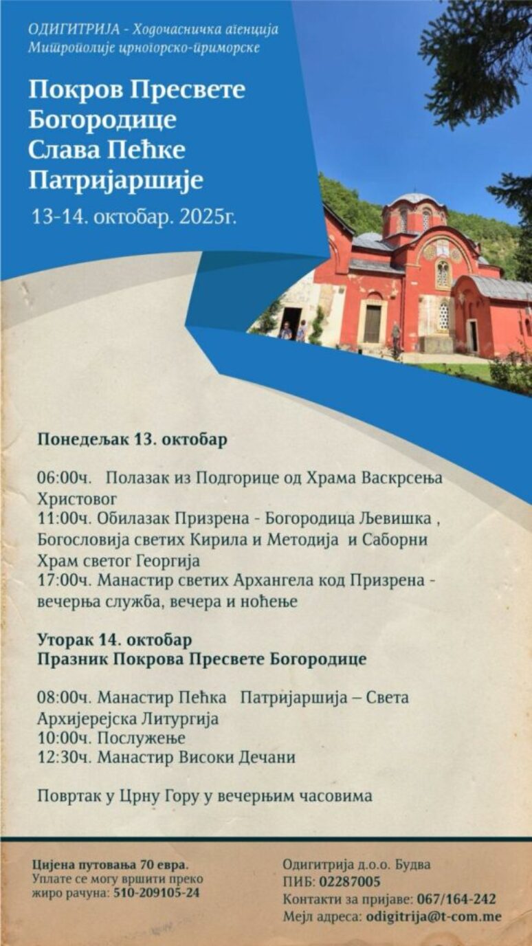 Sa Odigitrijom na slavu Pećke Patrijaršije Odigitrija
