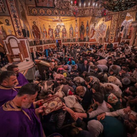Света тајна Јелеосвећења служена у Саборном храму у Подгорици