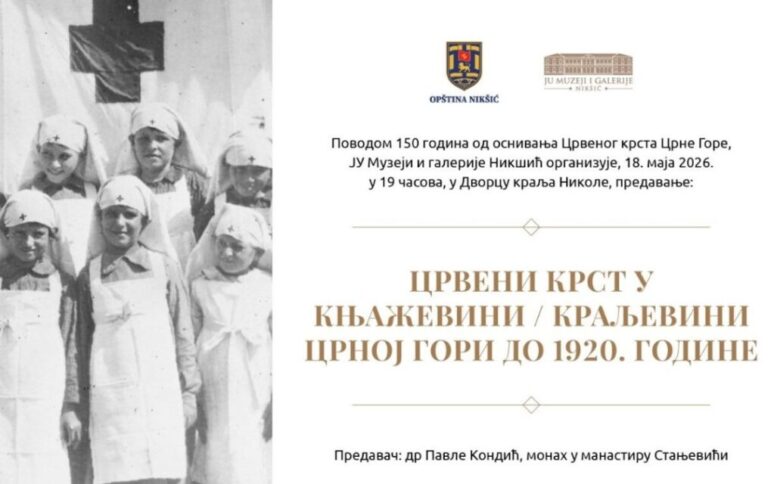 Предавање: „Црвени крст у књажевини/краљевини Црној Гори до 1920. године“, најава Предавање Никшић 1 1080x675