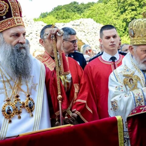 Патријарх Порфирије богослужио у Манастиру Раваници