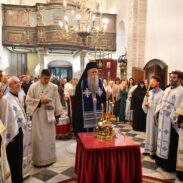 Митрополит Јоаникије у манастиру Савина