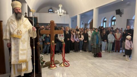 Vladika Ilarion i deca sa Kosova i Metohije u manastiru Rakovica Vladika Ilarion i deca sa Kosova i Metohije u manastiru Rakovica